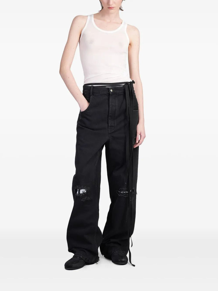 POLLY 5-POCKETS HIGH COMFORT TROUSERS DISTRESSED B