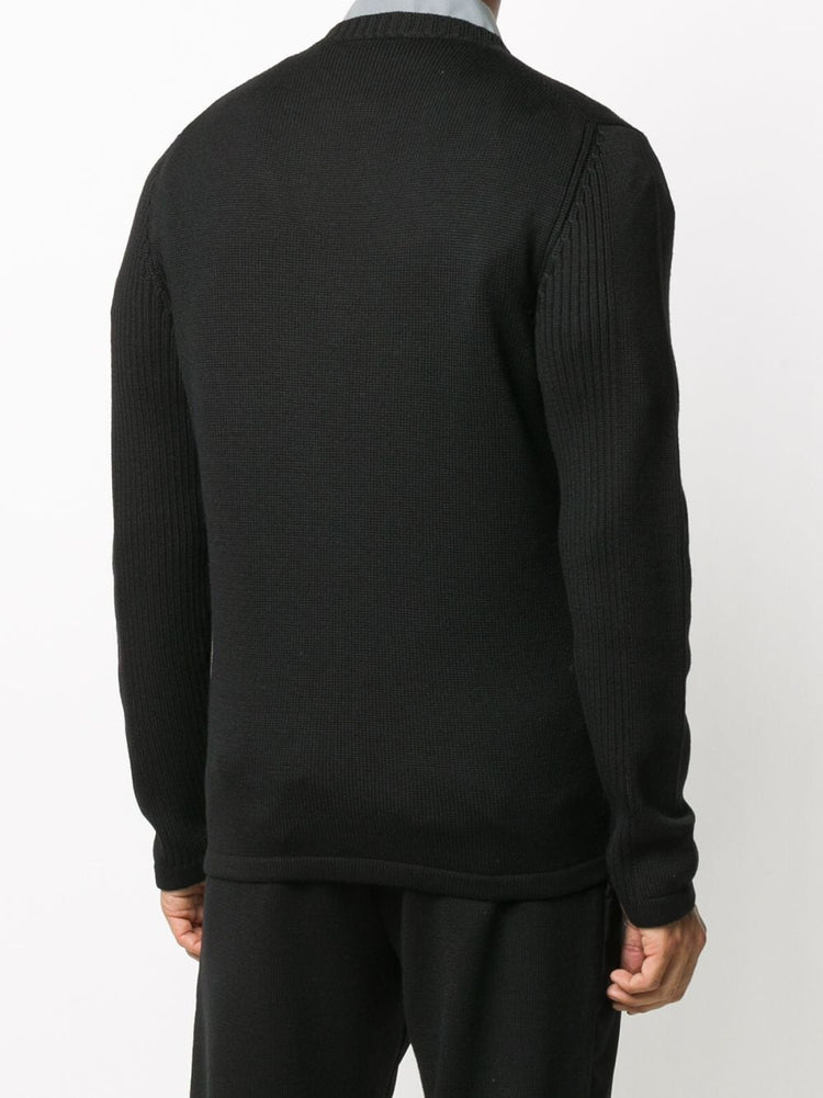 pocket-detail wool jumper