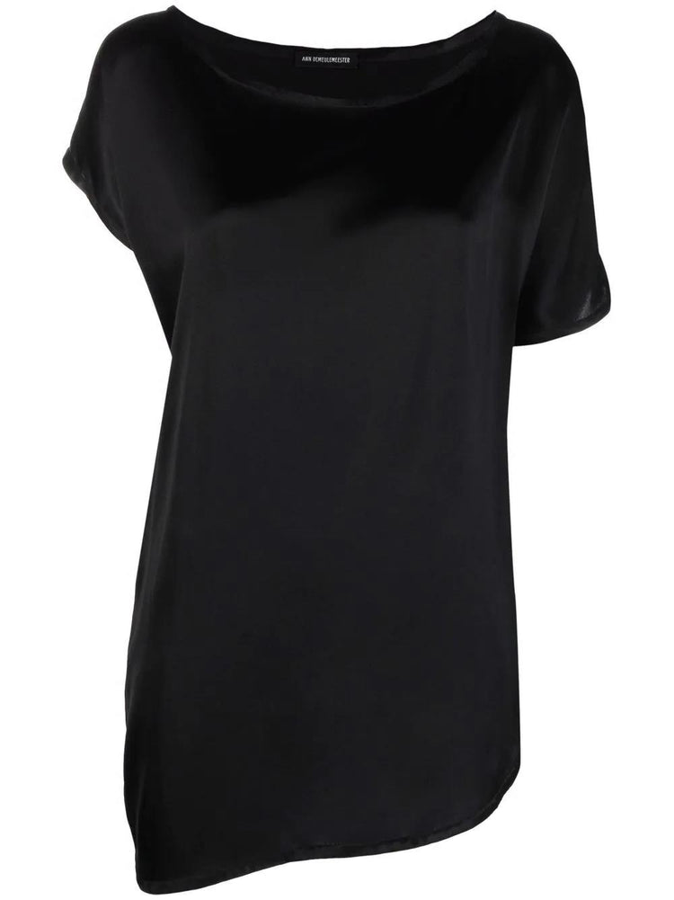 ANN DEMEULEMEESTER asymmetrical silk blouse