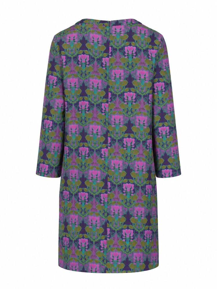 LAURA URBINATI tunic dress stretch purple