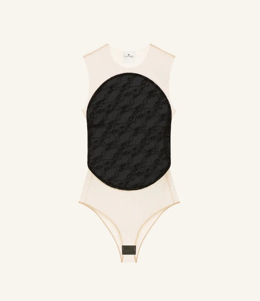 BODYSUIT ILLUSION CIRCLE LACE