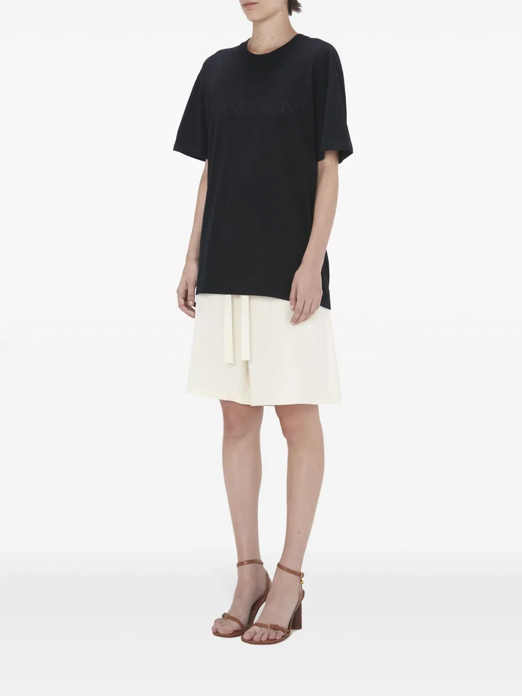 logo-embroidered cotton T-shirt