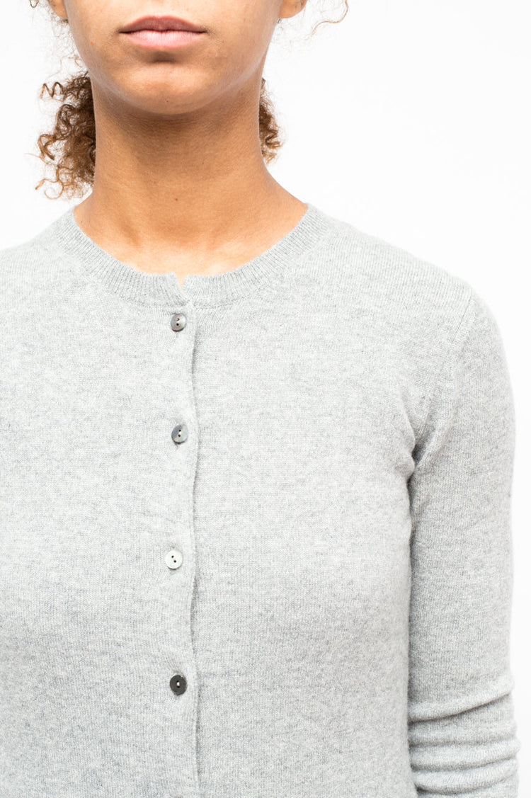 LA ROSE cardigan cashmere grigio melange