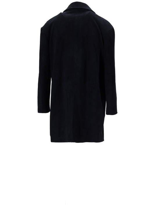 LA ROSE giacca camoscio spacco dietro