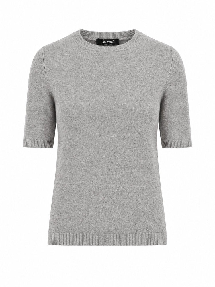 LA ROSE maglia 3/4 cashmere grigio chiaro