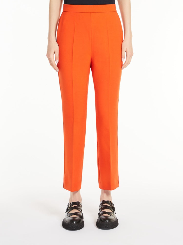 Nepeta ankle-length trousers in wool crepe