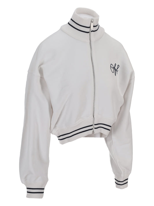 EMB SCRIPT LOGO REGULAR ZIPUP WHITE-BLUE