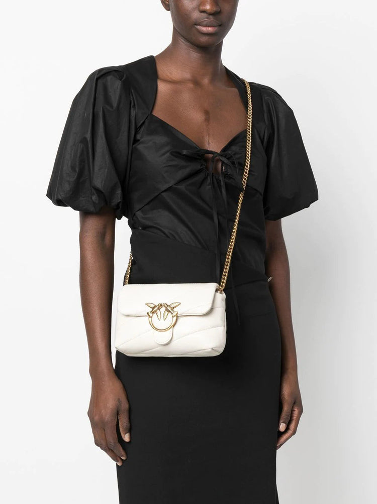 Baby Love quilted leather shoulder bag nappa