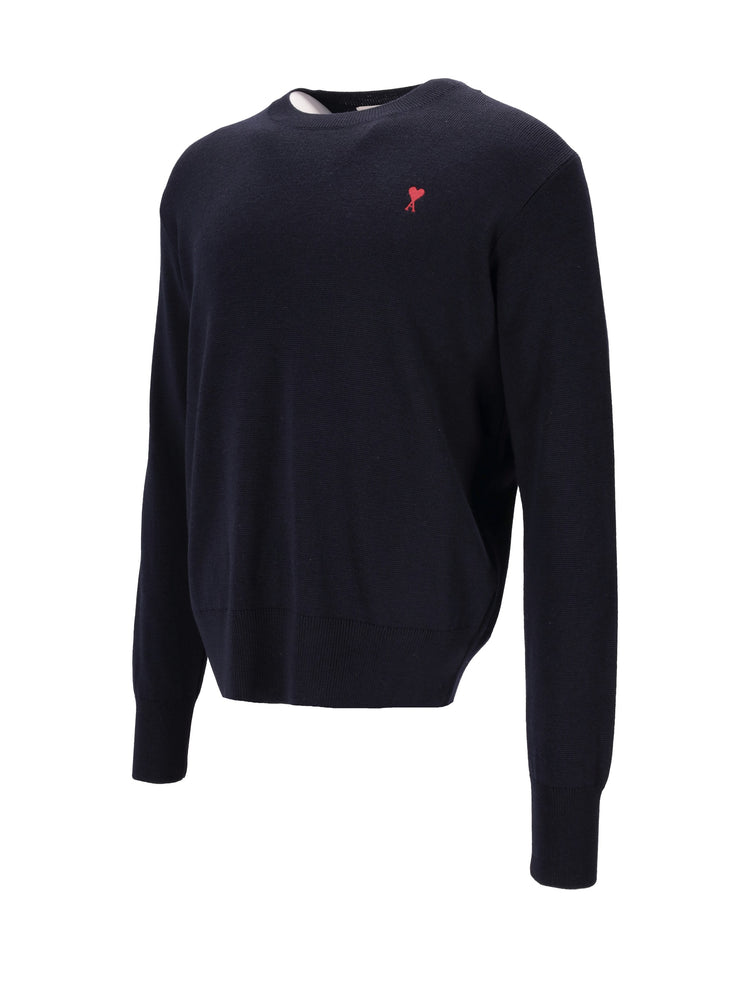PULL COL ROND AVEC AMI DE COEUR CONTRASTE