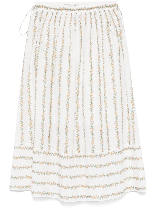 floral-print midi skirt