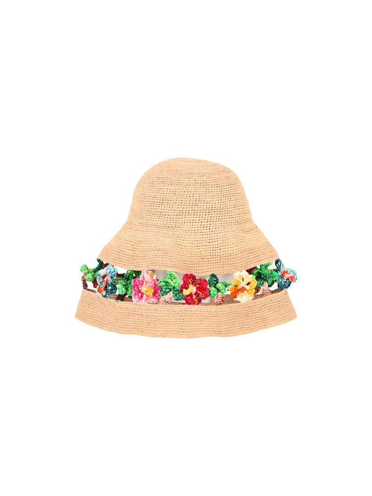 SEA NOMAD RAFFIA HAT SAND MULTICOLOR