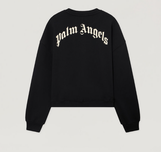 CURVED LOGO LOOSE CROP CREW