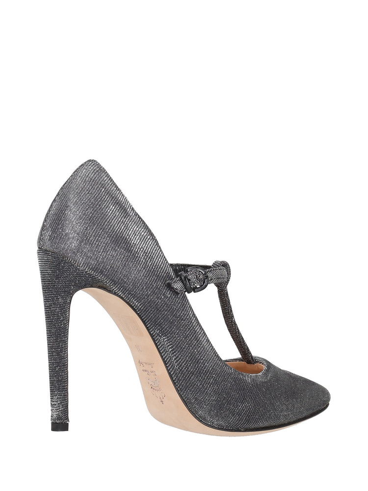 lurex pointed pumps
