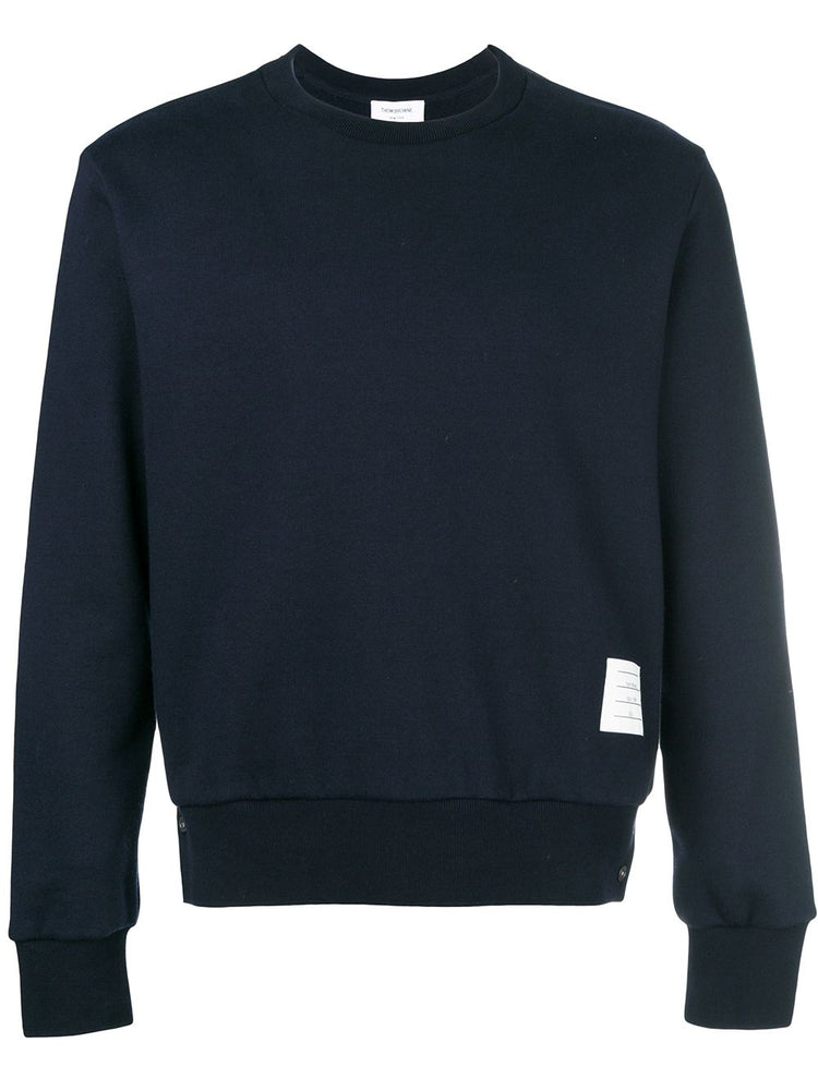 CREWNECK PULLOVER W/ CENTER-BACK RWB STRIPE IN CLASSIC LOOPBACK