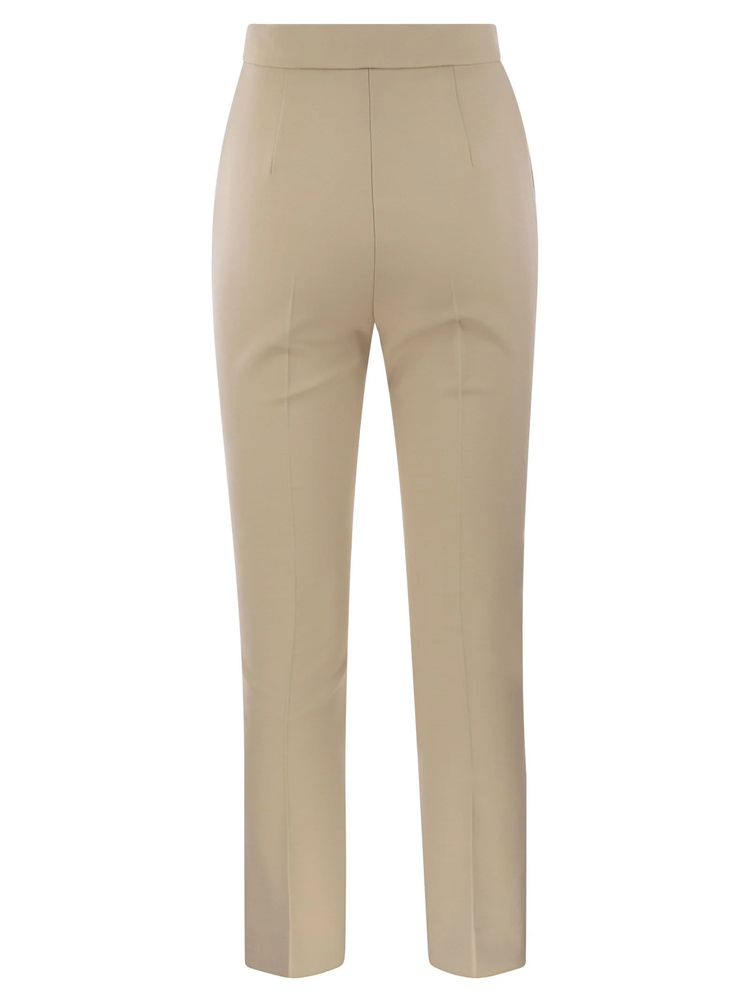 Nepeta ankle-length trousers in wool crepe