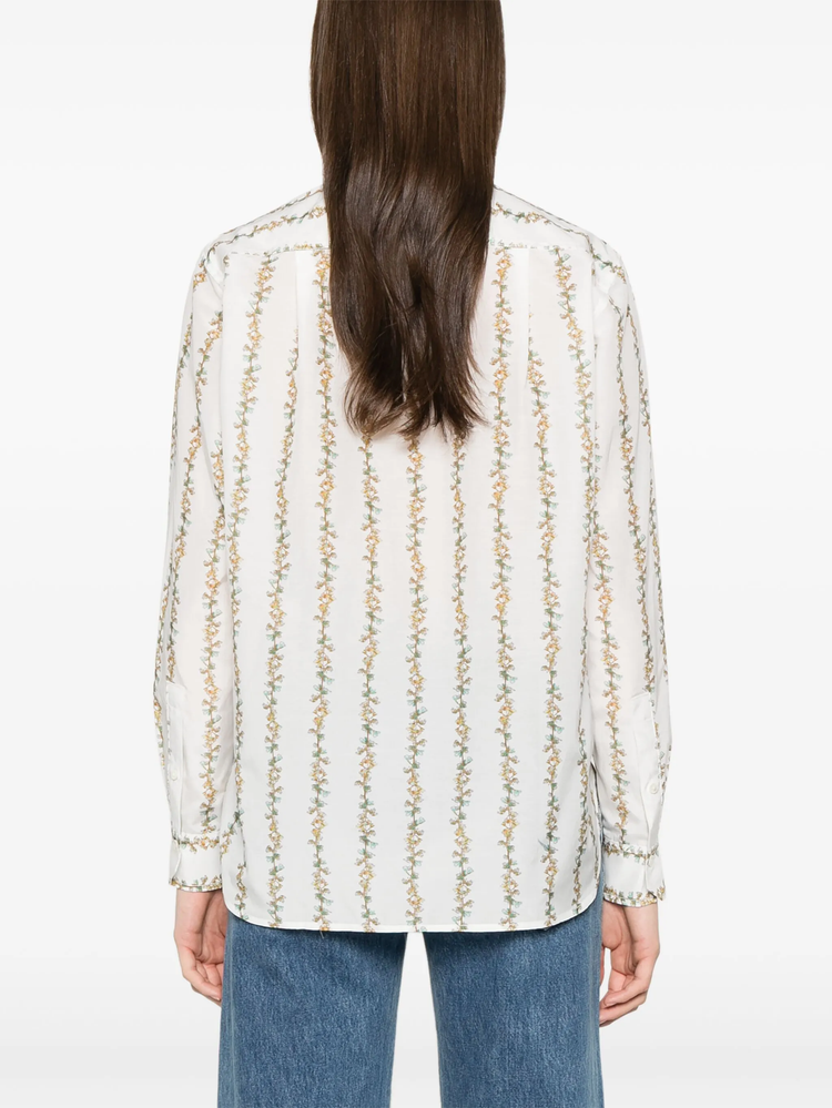 Inflorescence-print shirt