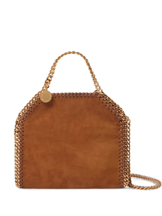 tiny Falabella suede bag