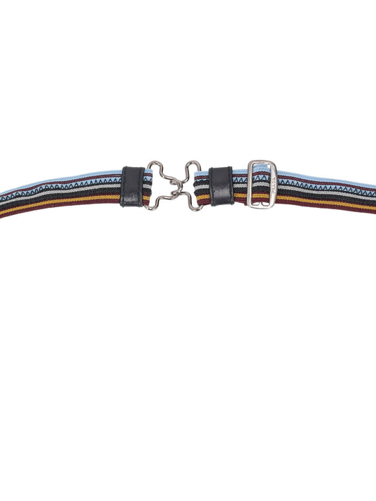 PRADA logo-engraved thin colourful belt