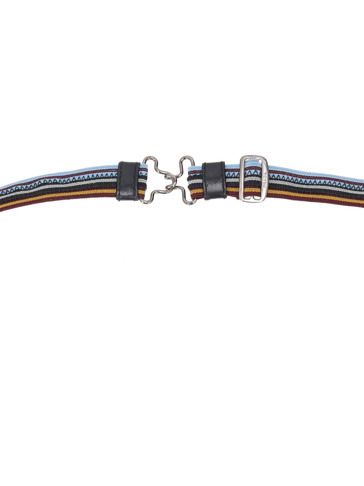 PRADA logo-engraved thin colourful belt
