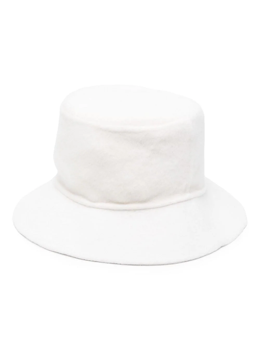 wide-brim wool bucket hat