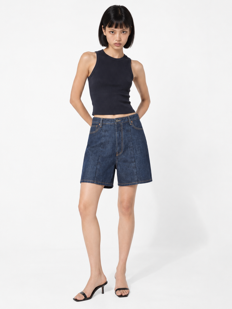 MIDNIGHT BLUE DENIM SHORTS