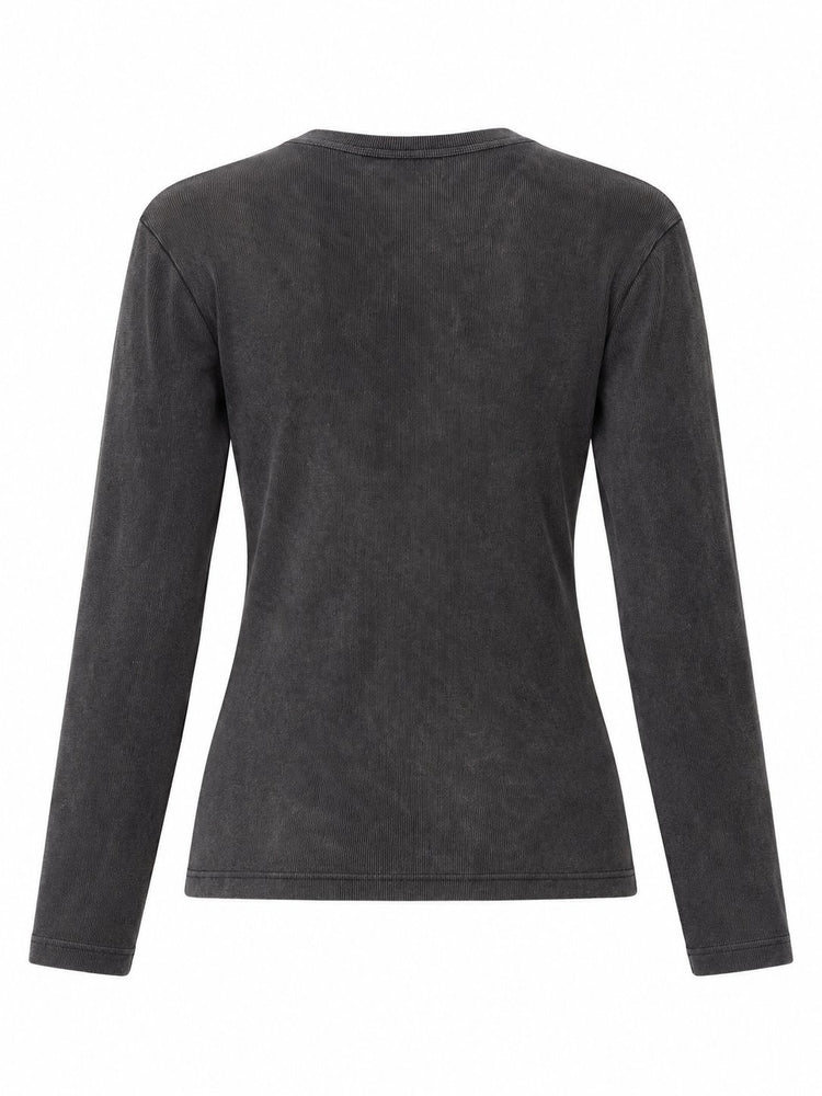 OFF STAMP RIB L/S TEE