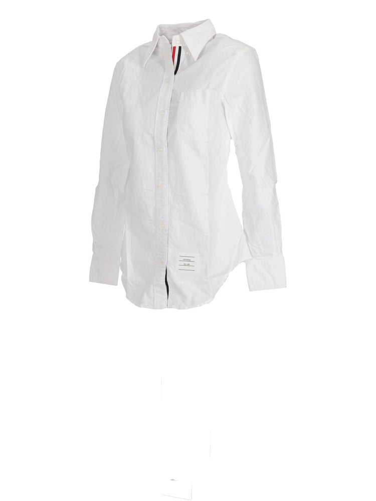 CLASSIC POINT COLLAR SHIRT W/ RWB GROSGRAIN PLACKET IN OXFORD