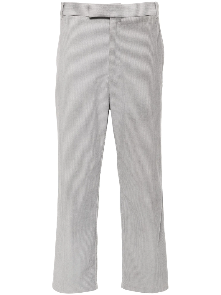 mid-rise straight-leg trousers