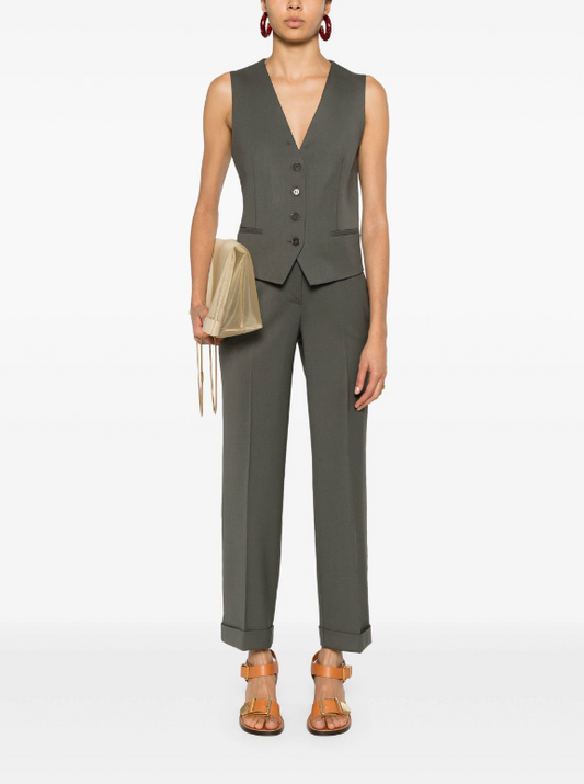 tailored virgin wool-blend trousers