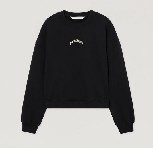 CURVED LOGO LOOSE CROP CREW