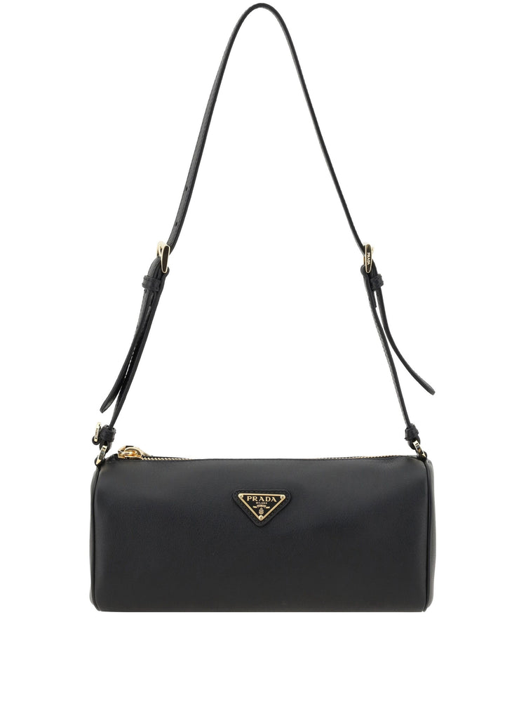 triangle-logo shoulder bag