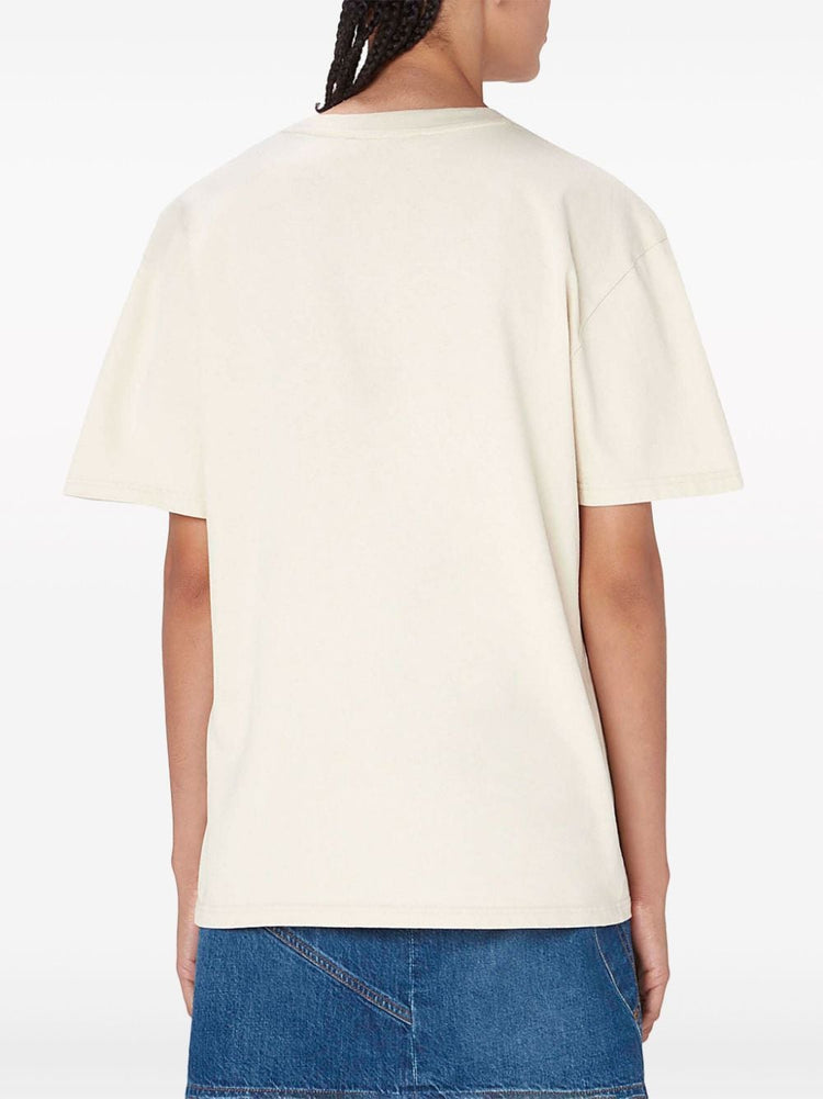 logo-embroidered cotton T-shirt