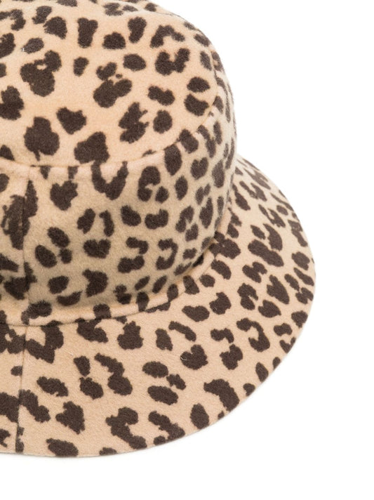 PAROSH animal-print wool bucket hat