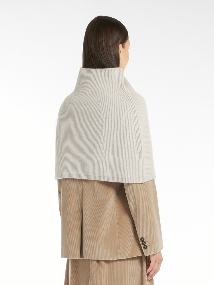 Giulio wool and cashmere ribbed cape