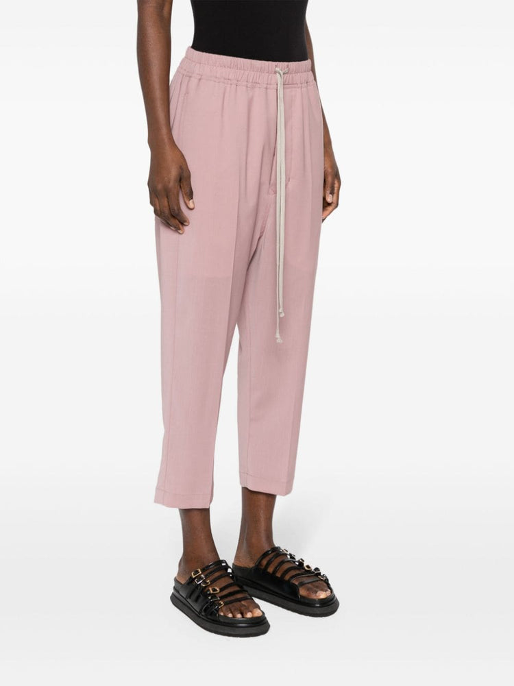 pressed-crease cropped trousers