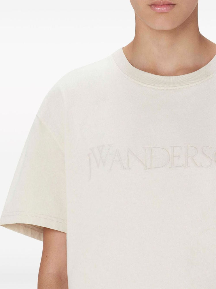 logo-embroidered cotton T-shirt