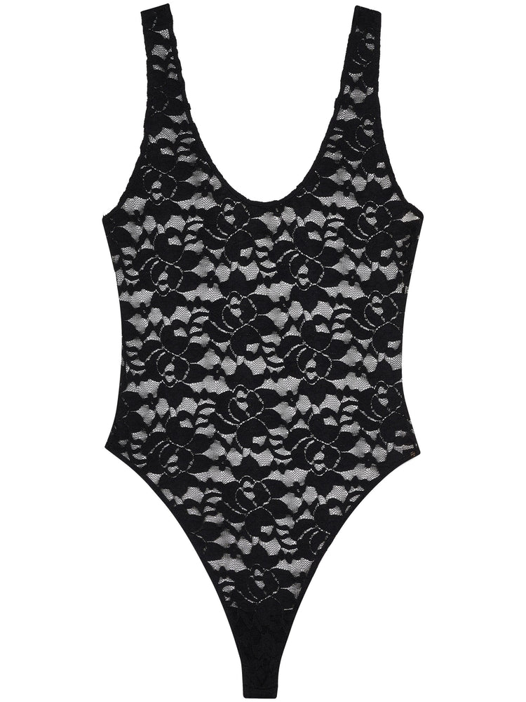Alysha floral-lace bodysuit
