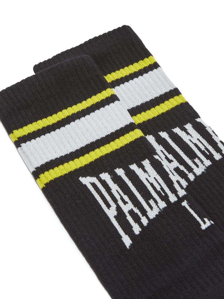 College intarsia knit-logo socks