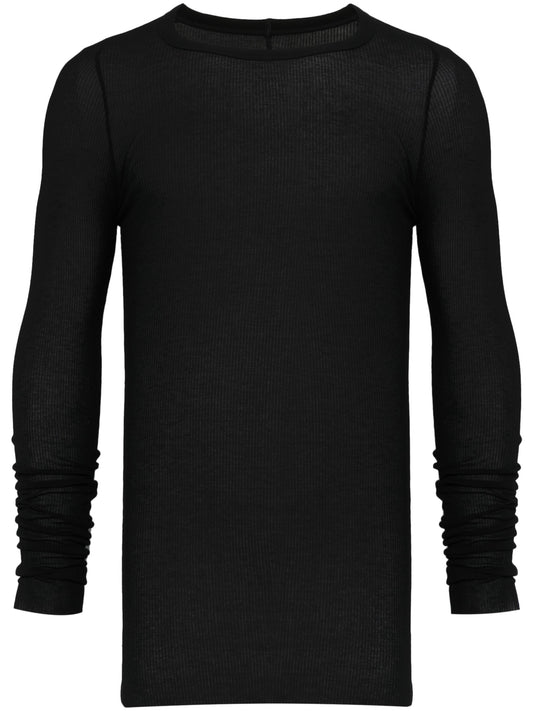 ribbed long sleeve T-shirt