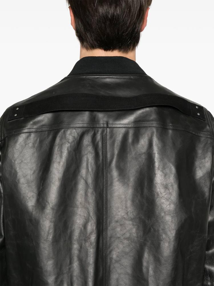 Classic flight leather jacket