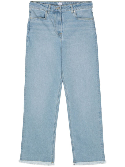 straight-leg organic cotton jeans