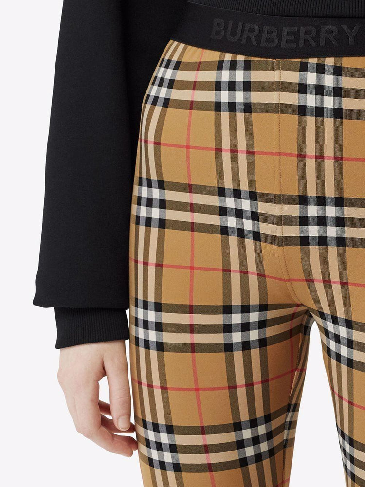 vintage check leggings