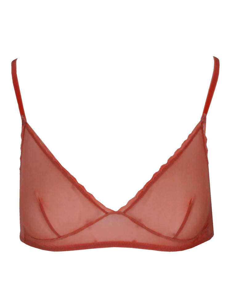 LAURA URBINATI tulle bra vinaccia
