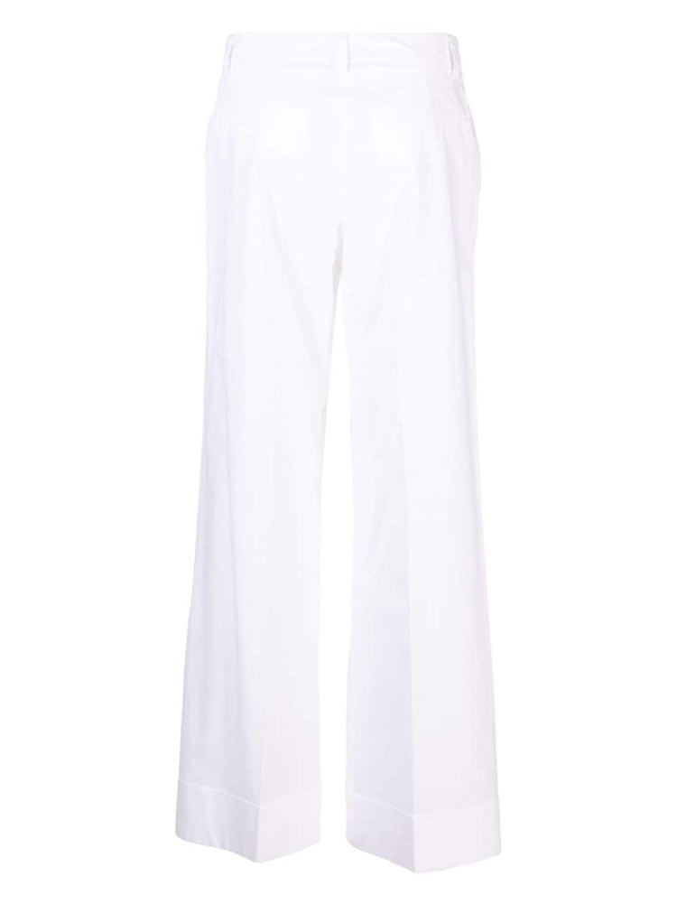 high-waisted cotton tailored torusers