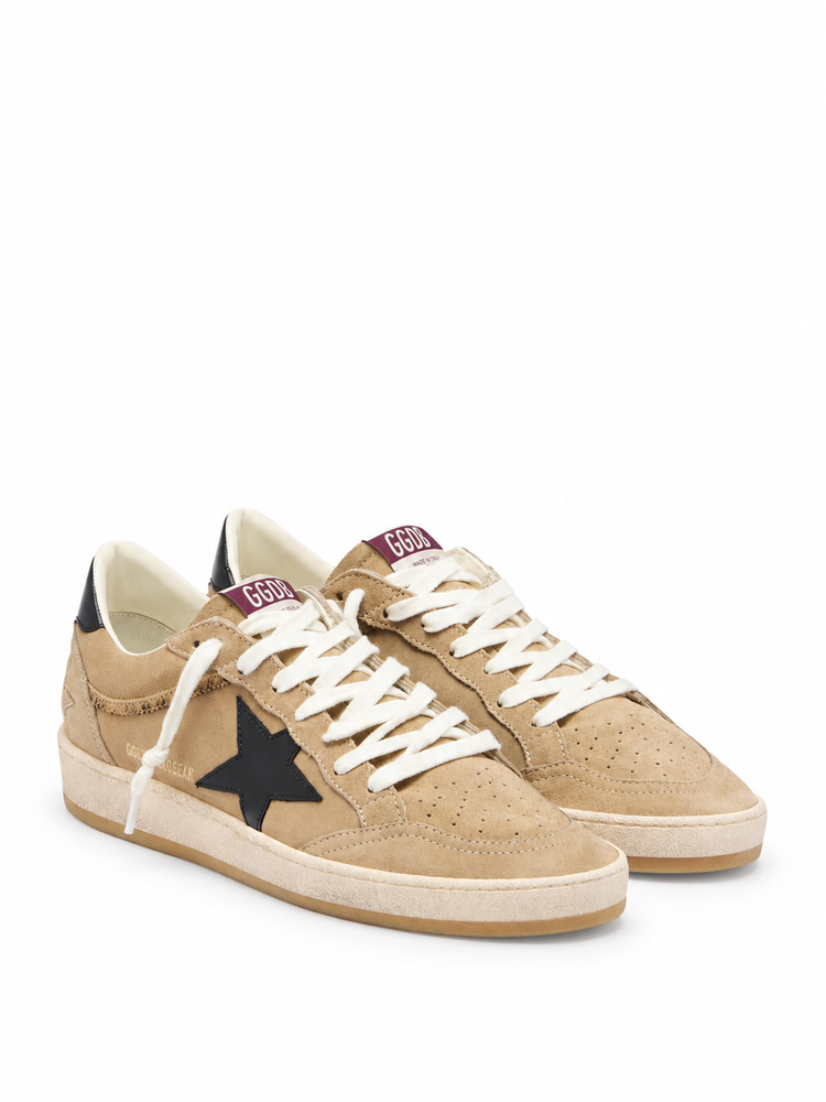 BALLSTAR SUEDE UPPER TOE AND SPUR LEATHER STAR AND HEEL