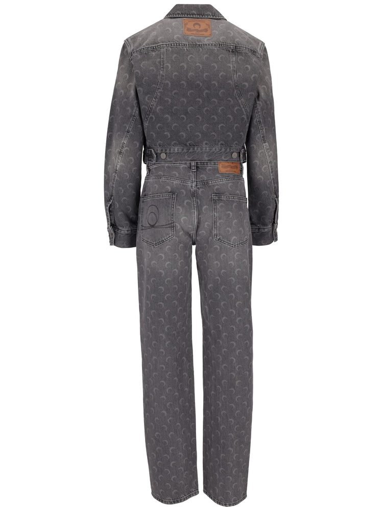 MOON LASER GREY WASH DENIM CROPPED JACKET