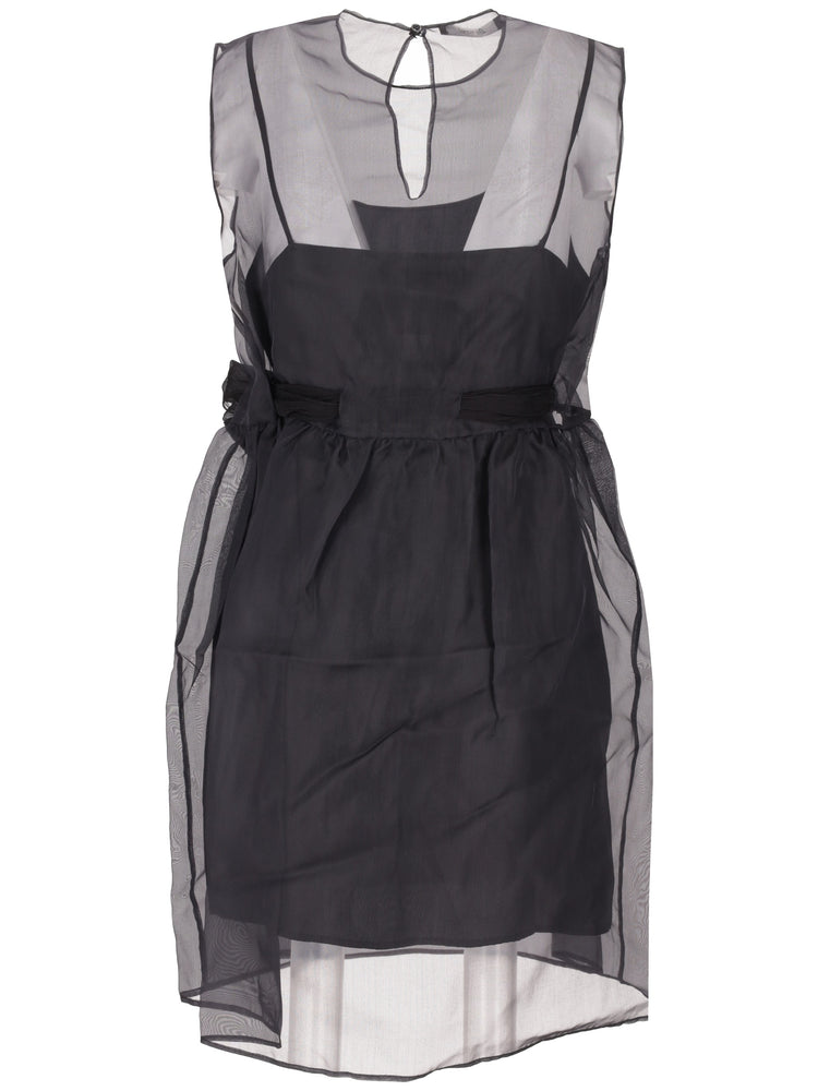 LA ROSE vestito con sottoveste NERO