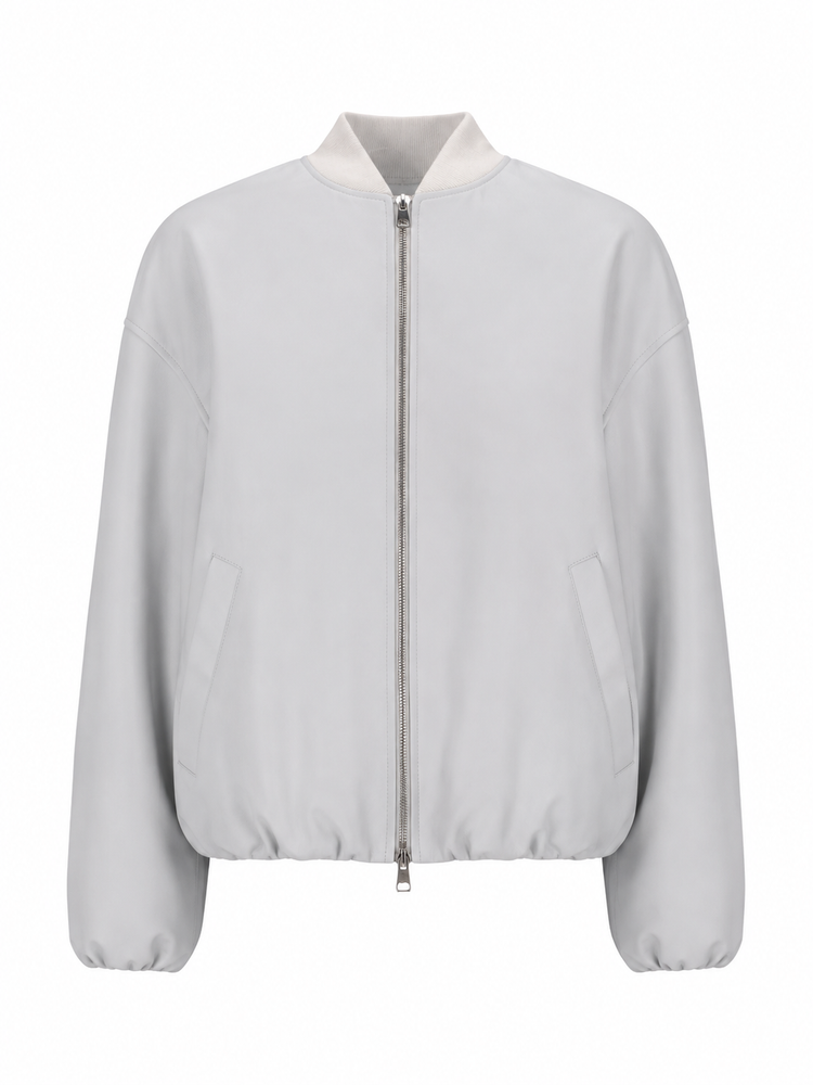 LA ROSE bomber nappa bianco
