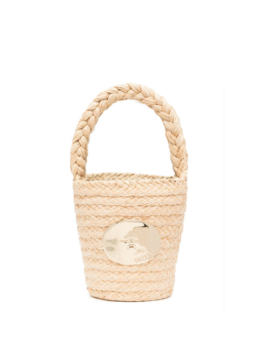 Iconic raffia bucket bag