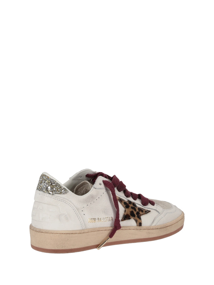BALLSTAR NAPPA UPPER TOE AND SPUR SUEDE TONGUE HORSY STAR GLITTER HEEL